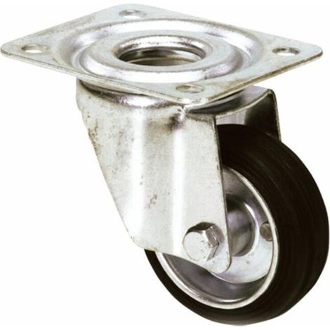 Roulette pivotante 125X37 bande caoutchouc 130 Kg (1/3)