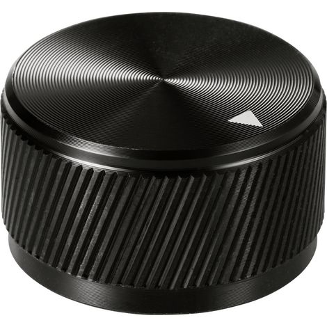 TRU COMPONENTS TC-11613816 Drehknopf mit Knopfmarkierung Schwarz (Ø x H) 30 mm x 17 mm Aluminium 1 (1/4)
