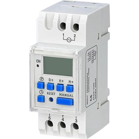 Programmeur électrique Numérique électrique Commutateur de relais de Temps programmable hebdomadaire de Puissance LCD Numérique THC15A 220V 16A (1/5)