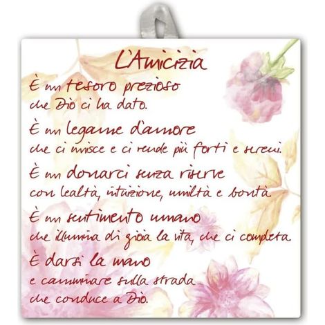 Carreau avec phrase inspirationnelle sur l'amitié avec boîte cadeau 10 x 10 cm (1/3)