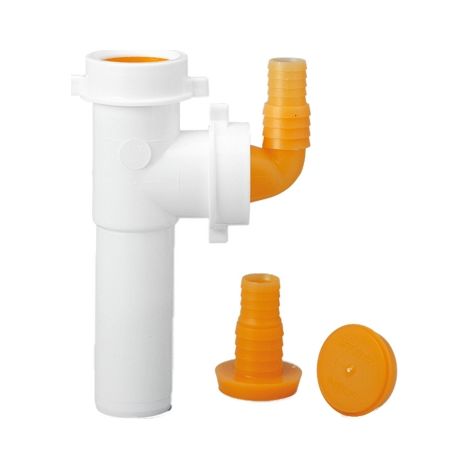 RACCORDO 2 VIE DIAM. 40 CON ATTACCO LAVATRICI E LAVASTOVIGLIE 120MM- Diam. 40 x 120mm- LIRA (1/3)