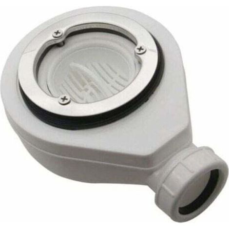 Bonde horizontale sans capot Ø90 pour receveurs de douche (1/4)