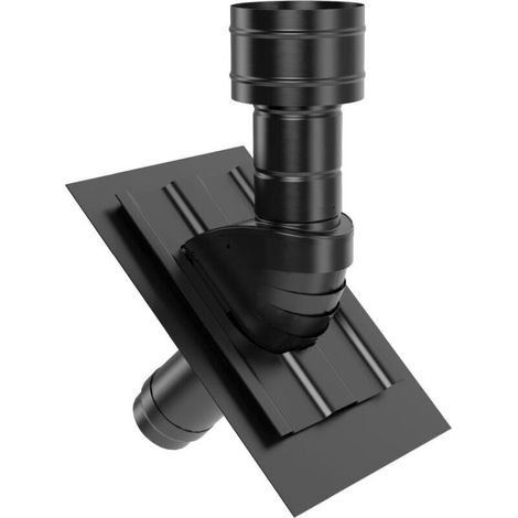 Kermi x-well Universal-Dachpfanne NW 125 mit Dachhaube, schwarz - Y2402125007K