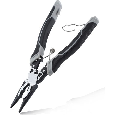 Pince à bec effilé avec pince à dénuder, pince à bec effilé de 8,5" de long avec coupe latérale, fonction de serrage enveloppante, pince combinée à fort effet de levier, (1/3)