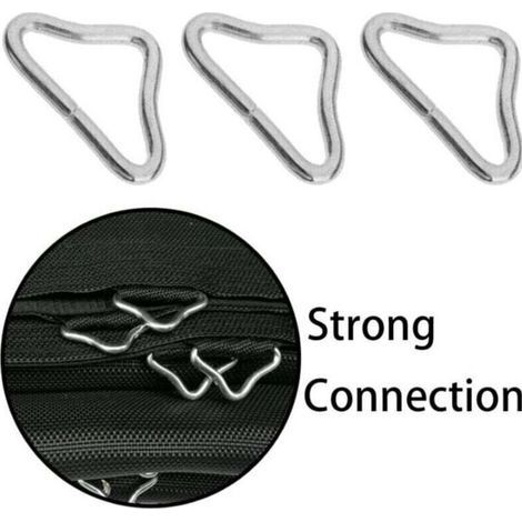 20 Stück hochfeste dreieckige Trampolinringe aus Metall, Zubehör und Ersatzteile für Trampoline, 20 Stück (1/3)