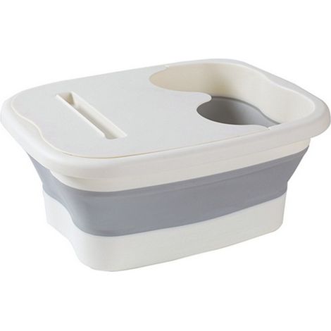 1 colour: White Material: PP+TPR Foot bath for home use with massage and warming function.