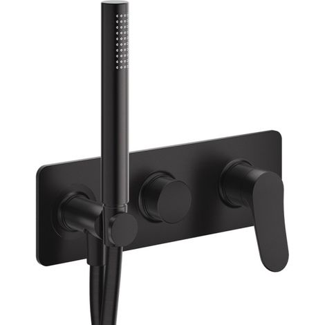 Façade externe douche murale 2 sorties Imperial Black - CRISTINA ONDYNA BT60276