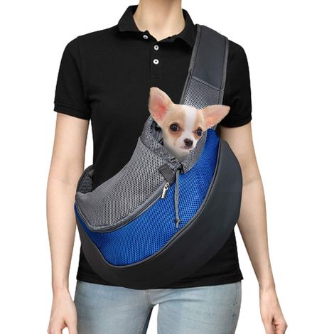 Adjustable bags for Cats/Dogs, Sled Dogs, Cats, Rabbits, pets. Pet travel shoulder bag (S blue)