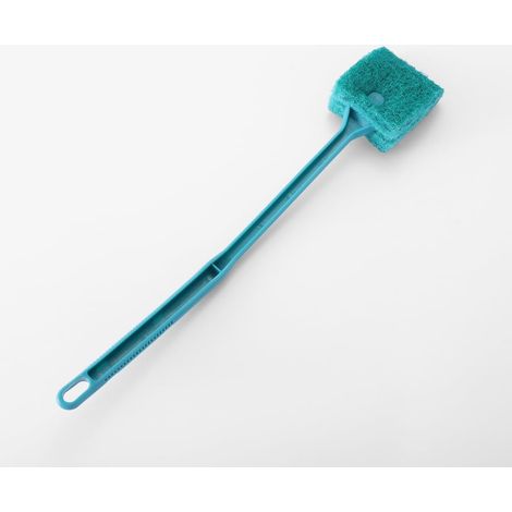 Grattoir à algues pour aquarium - Vert moyen - Outil de nettoyage efficace à long manche pour aquarium en verre