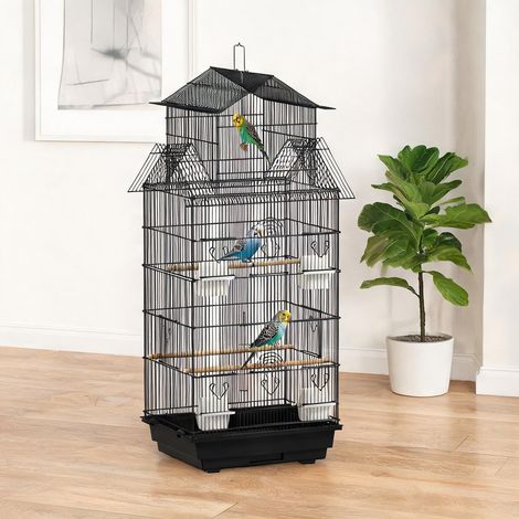 Cage pour oiseaux negro en acero PP 50,5 x 41 x 104 cm (1/5)