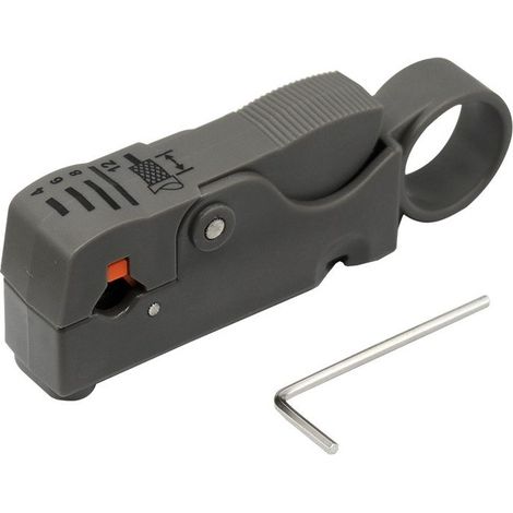 pezzo Spellacavi Rotativo per Cavi Coassiali RG6, RG59/62 e RG58 (1/5)