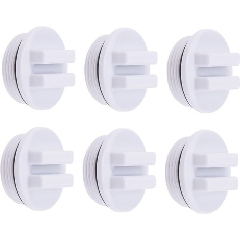 Lot De 6 Bondes De Retour Filetées pour Piscine Hors Sol Installation Facile Étanche (1/5)