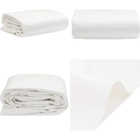 Abdeckplane Weiß 1x2,5 m 600 g/m² - Abdeckplane - Planen - Wasserdichte Plane - Wit - Wetterfeste Plane - Home & Living (1/5)