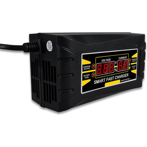 Chargeur de batterie au plomb/GEL intelligent entièrement automatique 12V 10A avec écran LCD prise américaine rapide (1/5)