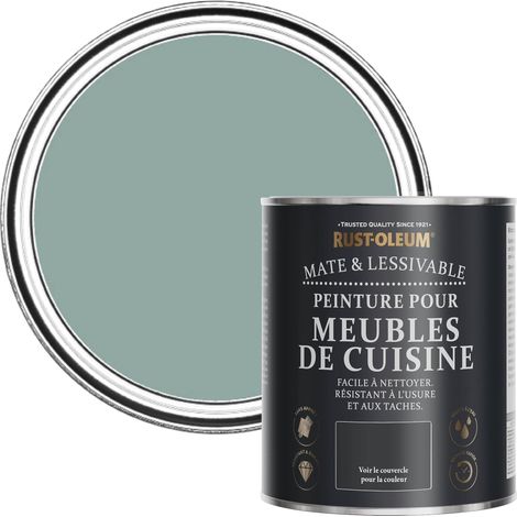 Peinture Bleue pour Meubles de Cuisine, Finition Mate - Bleu Gris 750ml (1/5)