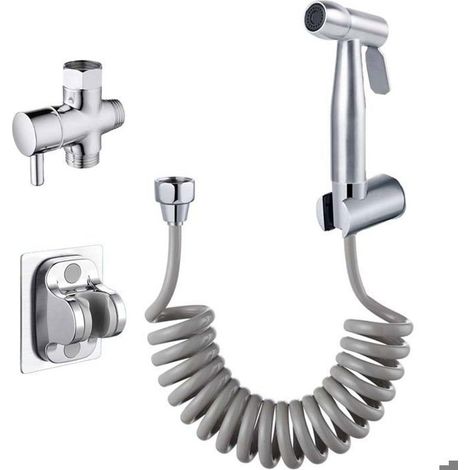 Bidets,Pulvérisateur de toilette à main, Kit de pulvérisation de Bidet de toilette en acier inoxydable robinet de Bidet (1/5)