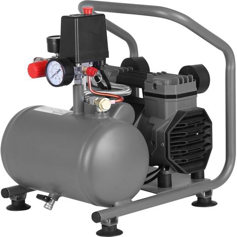 Compresor de aire profesional con certificado CE SILENCIOSO, 6 litros 1.5 CV 8 Bares