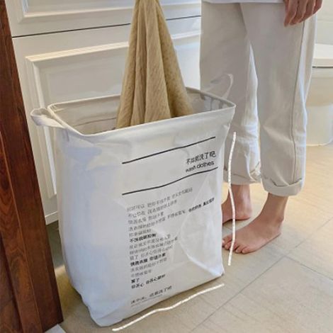 Fabric Storage Bag, Linen and Cotton Storage Bag with (1/5)