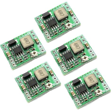 5 Pcs Ultra Petit DC-DC 3A Puissance Module abaisseur réglable Convertisseur Buck 24V À 12V 9V 5V 3V (1/5)