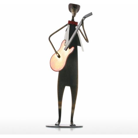 royaluxe -Cowboy Band/Guitare Musique Guitare Jouer Métal Fer Sculpture À La Main Cuisson Peinture Technologie (type 4) (1/5)