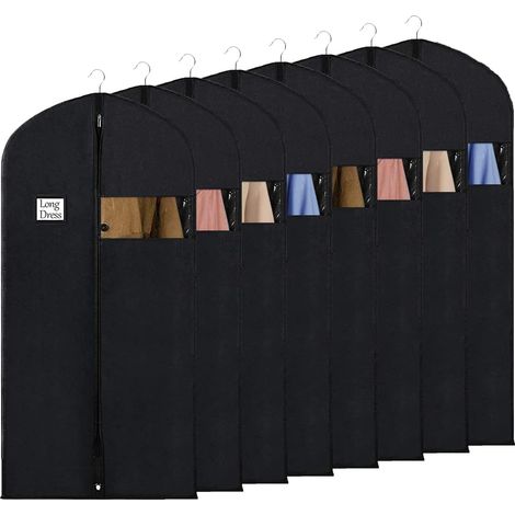 Sac de rangement, lot de 8 unités, 60 x 152 cm, en tissu respirant, pour vêtements, voyages et placards.-AquaForge (1/5)