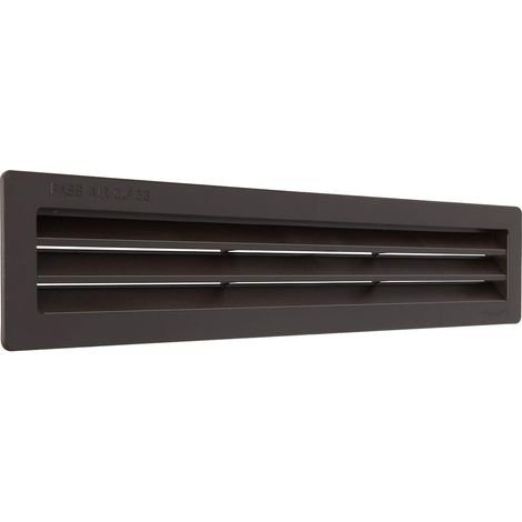 1 - Grille De Ventilation - Plastique Marron - Rectangulaire à Encastrer Pour Air Sain Et Anti Humidité 30,5x6,0 Cm (1/5)