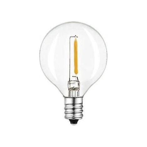 Ampoule G40 LED blanc chaud 0.6W, douille E12, ampoule filament LED pour décoration intérieure et extérieure de patio (1/4)