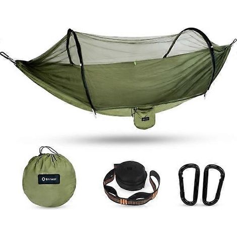 Filiyano-Hamac d'extérieur avec moustiquaire Hamac de voyage en nylon Charge maximale 300 kg 260 x 140 cm Accessoires de camping pour une utilisation (1/5)