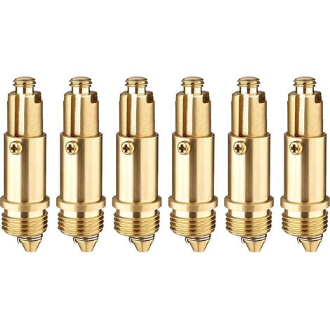 Lot de 6 bondes de vidange à clapet en laiton pour baignoire et lavabo - Modèle à clapet pour salle de bain et cuisine (1/5)
