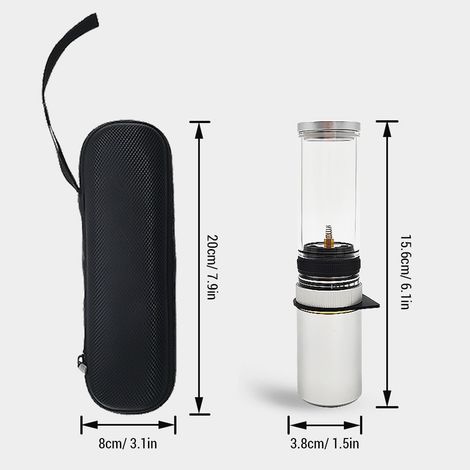 Lanterne de Camping à gaz Portable, lampe à bougie d'extérieur avec sac de rangement pour voyage de randonnée (1/5)