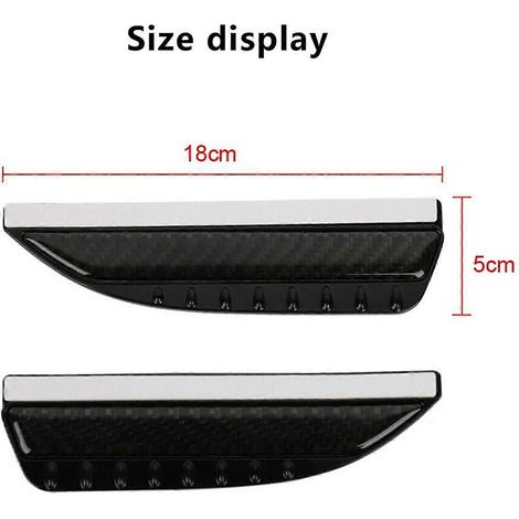 Lot de 2 protections anti-pluie pour rétroviseurs en véritable fibre de carbone noire, accessoires auto (1/5)