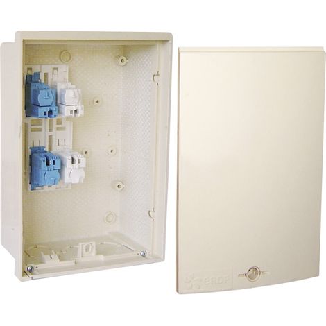 Michaud – Coffret électrique nu CIBE monophasé 60A – 2 rangées – 4 modules – Indice de protection IP65 – Connectique A4D2