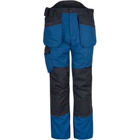 Pantalón de trabajo bicolor con bolsillo pistolera WX3 Holster T702 36 pulgadas (talla 46) Azul persa