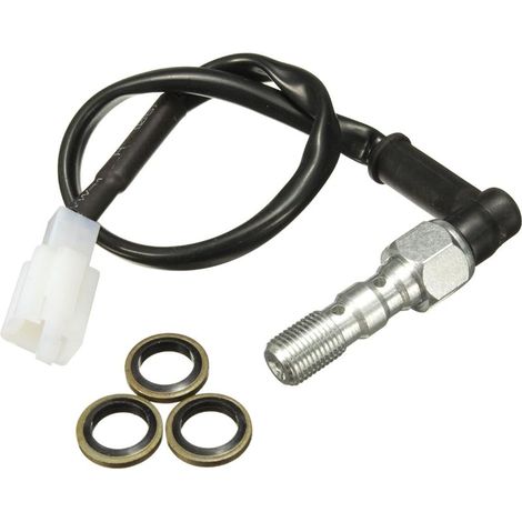 M10 X 1.00 Mm Moto Hydraulique Double Banjo Boulon De Pression De Frein Interrupteur (1/5)