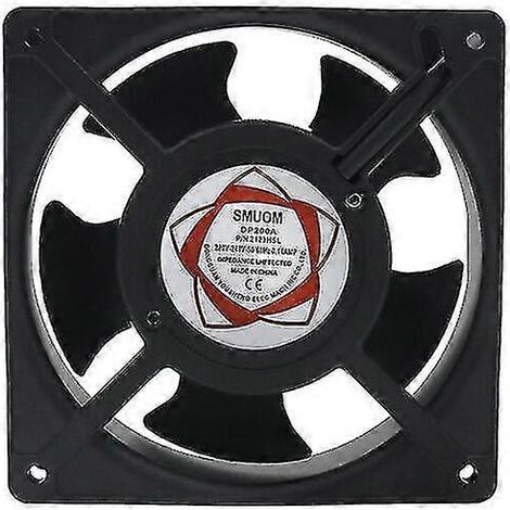Ventilateur axial haute température pour cheminée, pales métalliques amovibles, silencieux, universel, 120 x 38 mm, économie d'énergie (1/5)