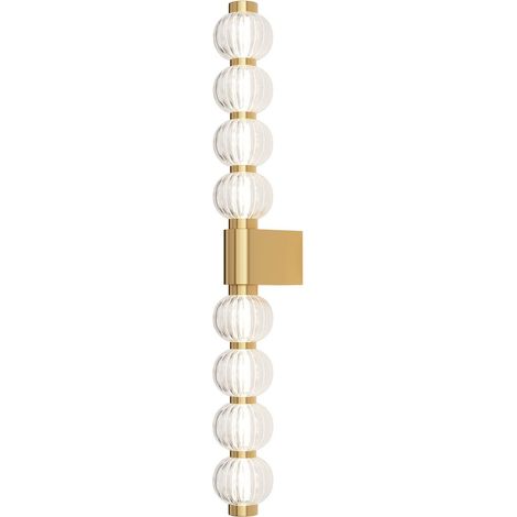Maytoni Amulet Applique murale moderne dorée 3000 K 800 lm abat-jour en verre