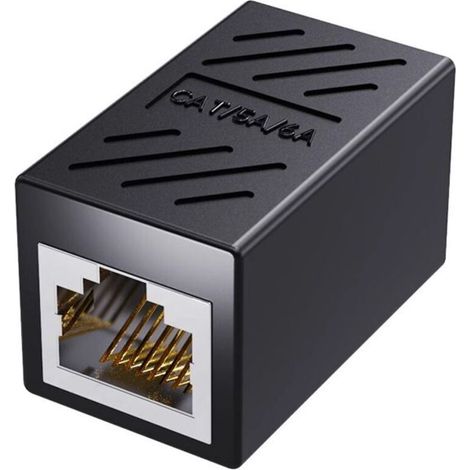 Bardusch Coupleur RJ45, coupleur Ethernet en ligne pour Cat8/Cat7/Cat6/Cat5e, adaptateur d'extension Ethernet 1000 Mbit/s, connecteur LAN pour routeur, modem, commutateur, extension réseau, femelle ve (1/3)