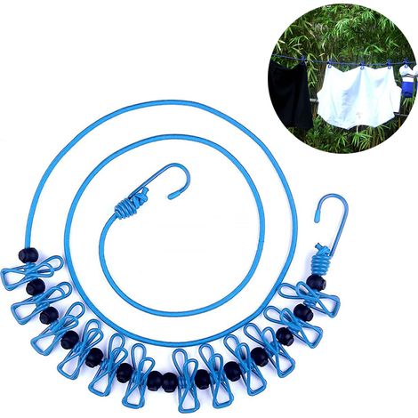 Etendoir A Linge - Extensible 185-360 Cm - Portable Pour Voyages Camping Interieur Exterieur - 1 Piece (1/5)