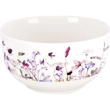 Porcelain Bowl 500 ml, Wildflower Design, Microwave Safe (1/5)