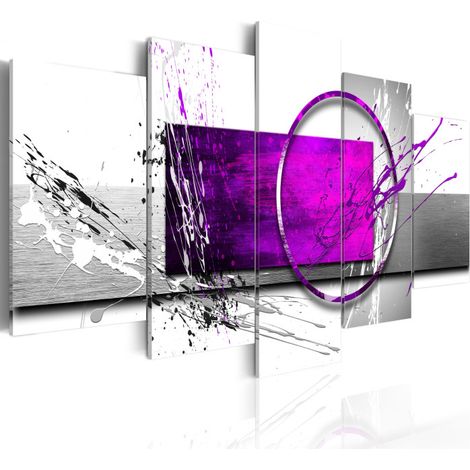 Tableau Imprimé "Purple Expression" 50 x 100 cm (1/2)