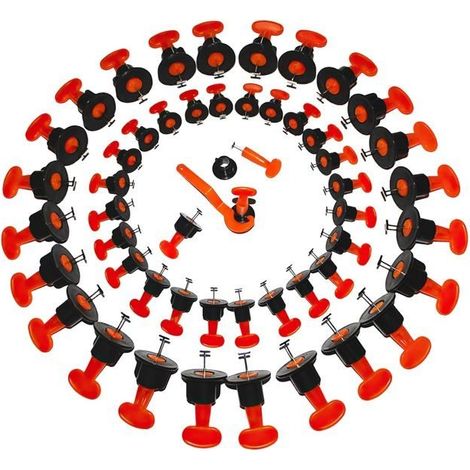 Niveleur de carrelage, niveleur de positionnement de carrelage, kit de nivellement et système de nivellement de 50 pièces, kit de n (1/5)
