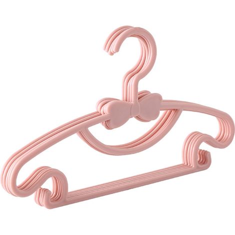 (10 pièces) cintres en plastique pour vêtements d'enfants, cintres à nœud, cintres à pantalons simples (1/5)