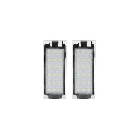 – Zweiteilige LED-Kennzeichenbeleuchtung – 18 LEDs – 3 W Leistung – Direkter Ersatz für Twingo/Clio/Megane/Laguna (1/5)