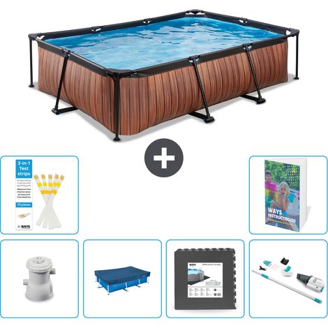 Exit-toys Piscina Exit Rectangular - Efecto madera - 300x200x65 cm - 7-piezas  S262 (1/5)