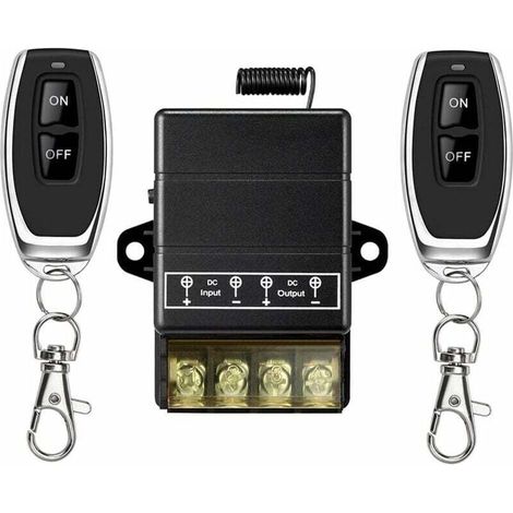 Commutateur de télécommande,relais à relais DC 12V / 24V / 48V / 72V / 30A pour les alarmes anti-vol, porte à enrouleur de s (1/4)