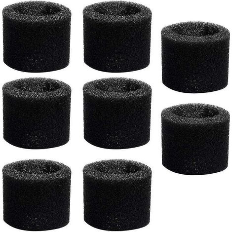 Lot de 8 mousses de rechange pour diffuseur de silencieux d'aspirateurs eau et poussière (noir) (1/5)