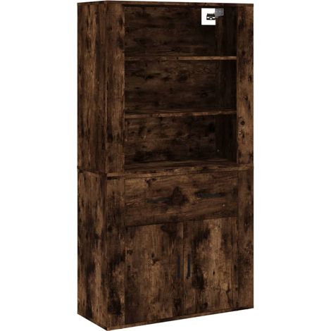 Buffet credenza cassettiera armadio mobile contenitore organizer cucina soggiorno salotto alto legno ingegnerizzato marrone 020033567