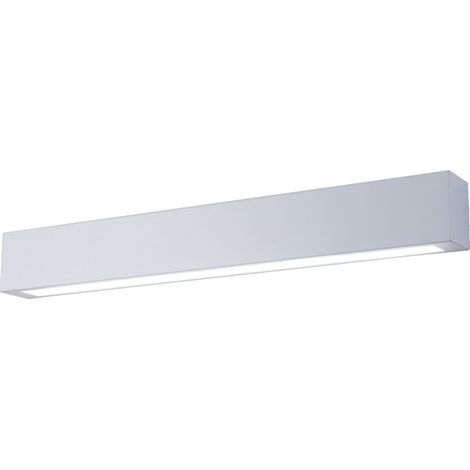Lámpara de pared moderna para baño, colocada sobre el espejo, lineal blanca, 63 cm, LED de color variable, 9W, IBROS Light Prestige (1/3)