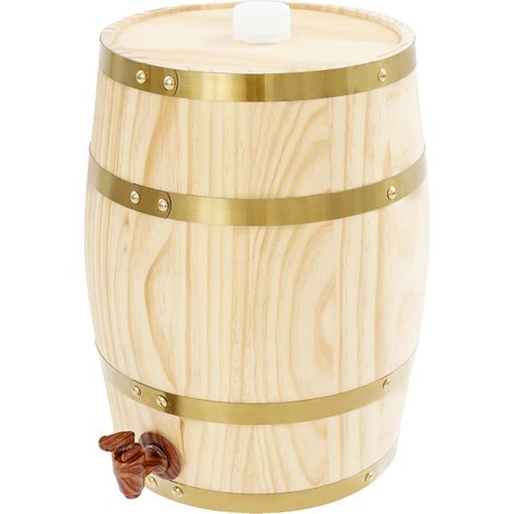 Botte di legno per vino, design vintage, facile da usare, colore legno (1/2)