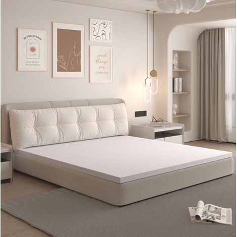 Colchón H3 140 x 200 cm de espuma QX, 5 cm, funda extraíble lavable, blanco (1/5)